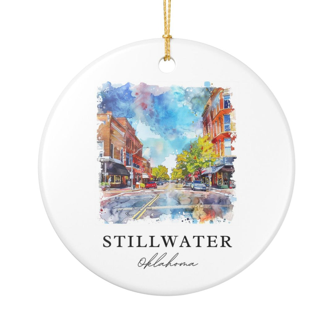 Stillwater Oklahoma Ornament: Unique Stillwater Oklahoma Souvenir, Stillwater Oklahoma Xmas Decor, and Authentic Stillwater Oklahoma Gift