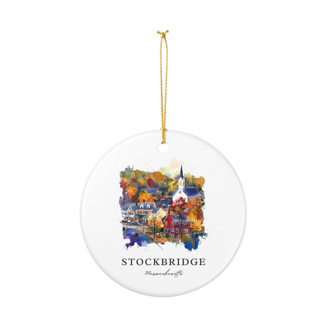 Stockbridge Massachusetts USA Ornament: Unique Stockbridge Souvenir, Stockbridge Massachusetts Xmas Decor, and Authentic Stockbridge Gift