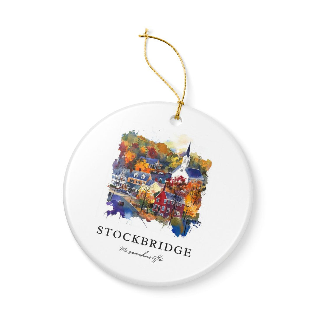 Stockbridge Massachusetts USA Ornament: Unique Stockbridge Souvenir, Stockbridge Massachusetts Xmas Decor, and Authentic Stockbridge Gift