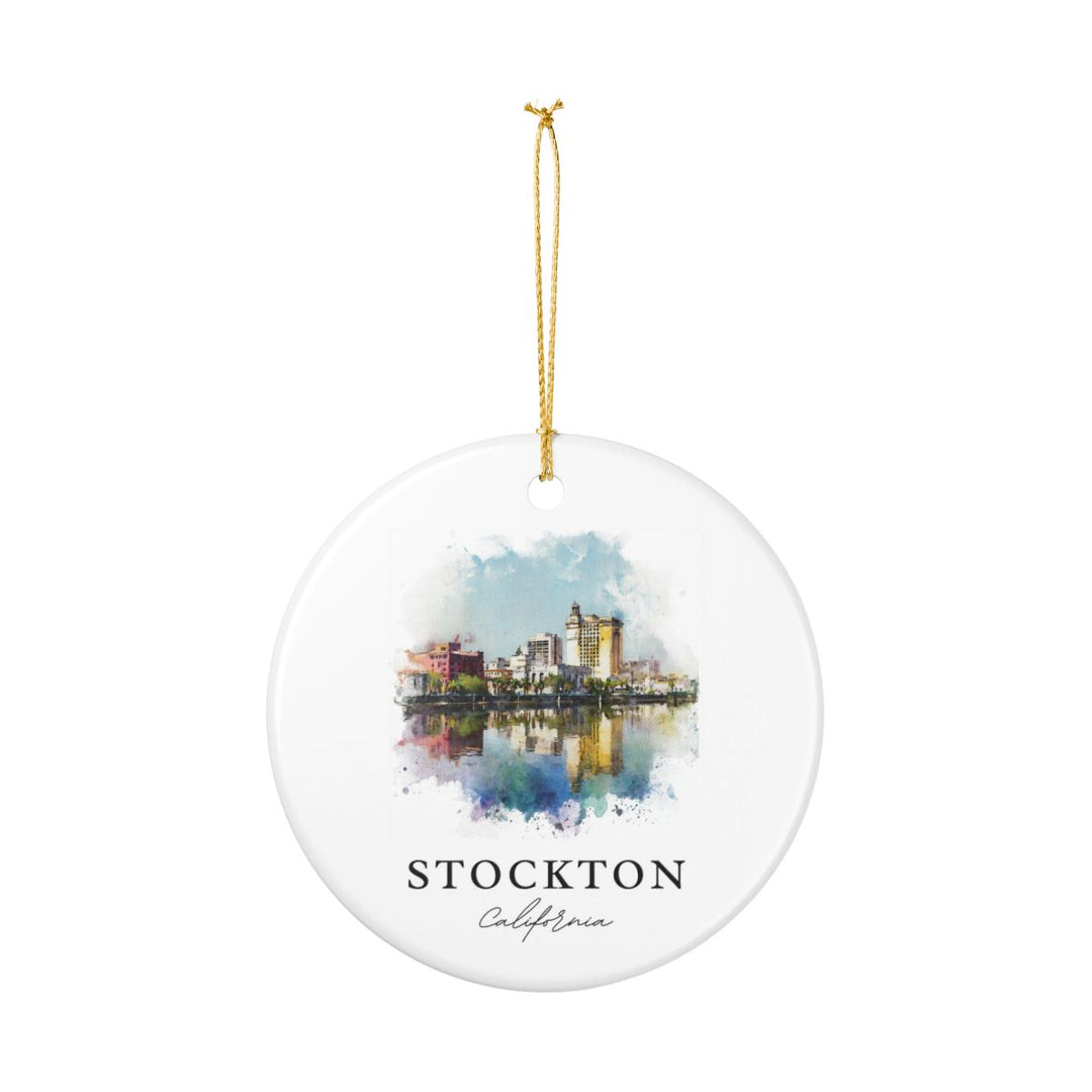 Stockton California USA Ornament: Unique Stockton Souvenir, Stockton California Xmas Decor, and Authentic Stockton Gift