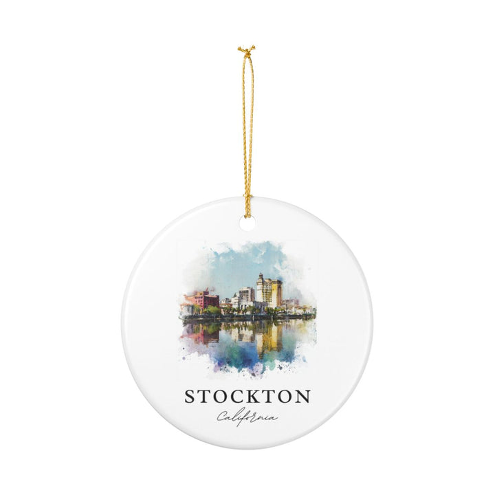 Stockton California USA Ornament: Unique Stockton Souvenir, Stockton California Xmas Decor, and Authentic Stockton Gift