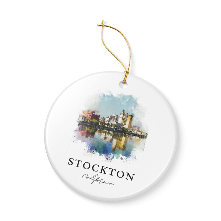 Stockton California USA Ornament: Unique Stockton Souvenir, Stockton California Xmas Decor, and Authentic Stockton Gift