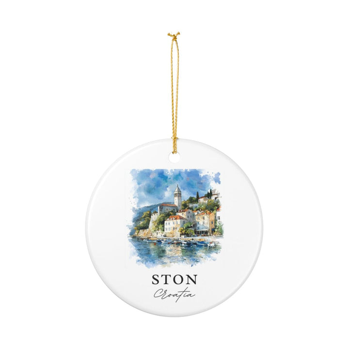 Ston Croatia Ornament: Unique Ston Souvenir, Ston Croatia Xmas Decor, and Authentic Ston Gift