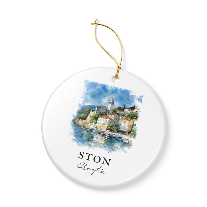 Ston Croatia Ornament: Unique Ston Souvenir, Ston Croatia Xmas Decor, and Authentic Ston Gift