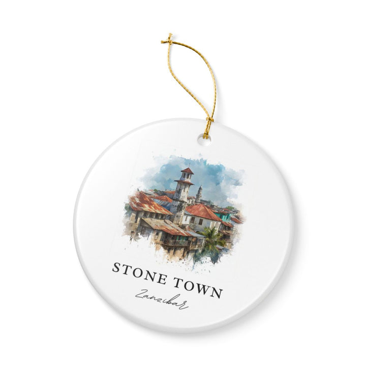 Stone Town Zanzibar Ornament: Unique Stone Town Zanzibar Souvenir, Stone Town Zanzibar Xmas Decor, and Authentic Stone Town Zanzibar Gift