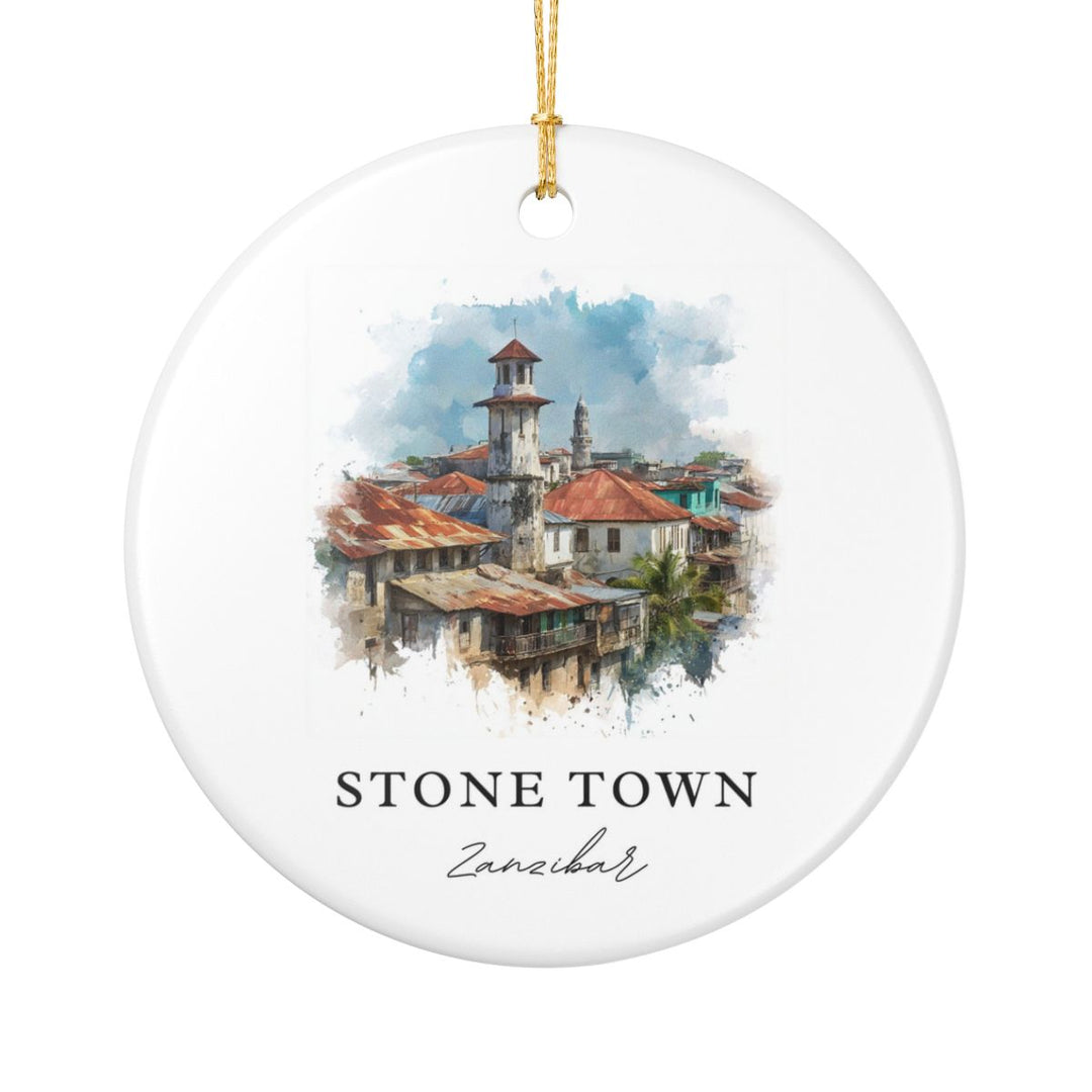 Stone Town Zanzibar Ornament: Unique Stone Town Zanzibar Souvenir, Stone Town Zanzibar Xmas Decor, and Authentic Stone Town Zanzibar Gift