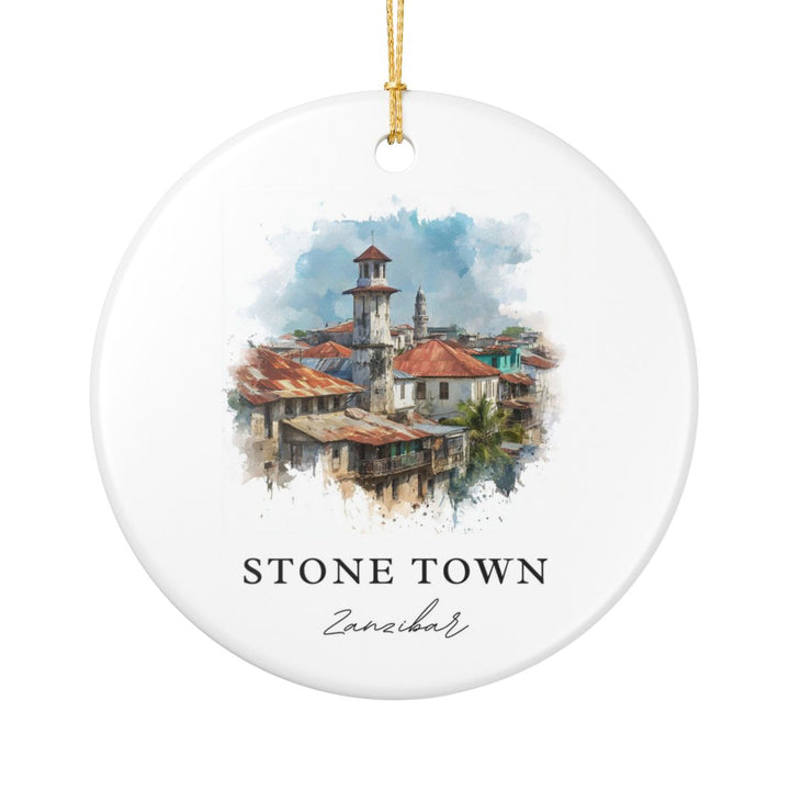 Stone Town Zanzibar Ornament: Unique Stone Town Zanzibar Souvenir, Stone Town Zanzibar Xmas Decor, and Authentic Stone Town Zanzibar Gift