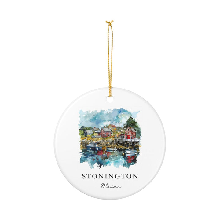 Stonington Maine Ornament: Unique Stonington Maine Souvenir, Stonington Maine Xmas Decor, and Authentic Stonington Maine Gift