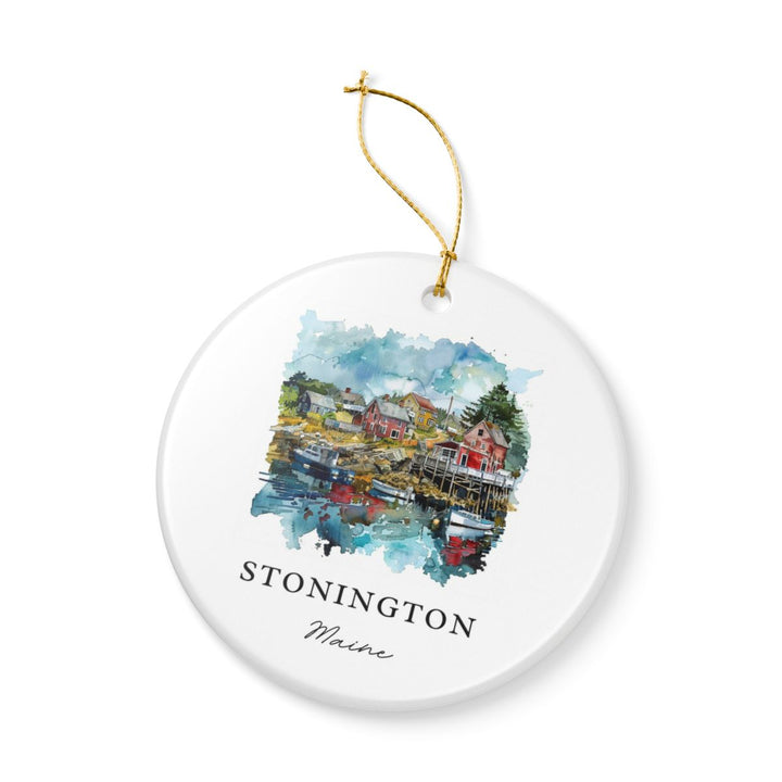 Stonington Maine Ornament: Unique Stonington Maine Souvenir, Stonington Maine Xmas Decor, and Authentic Stonington Maine Gift