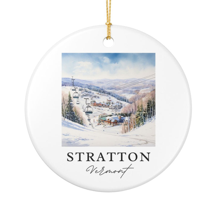 Stratton Ski Area Vermont Ornament: Unique Stratton Ski Area Vermont Souvenir, Stratton Ski Area Vermont Xmas Decor