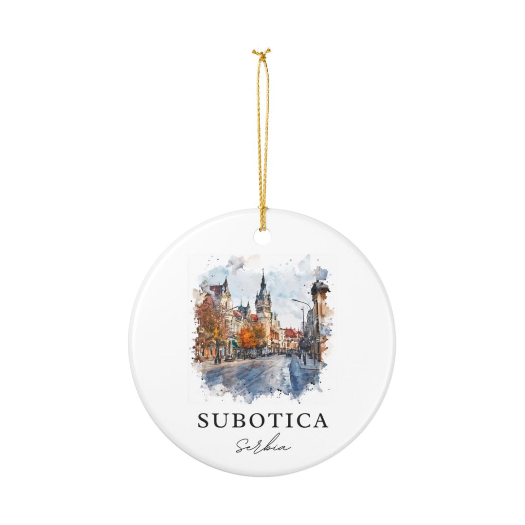 Subotica Serbia Ornament: Unique Subotica Souvenir, Subotica Serbia Xmas Decor, and Authentic Subotica Gift