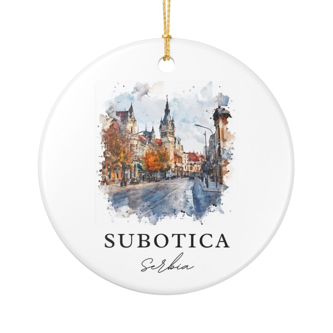 Subotica Serbia Ornament: Unique Subotica Souvenir, Subotica Serbia Xmas Decor, and Authentic Subotica Gift