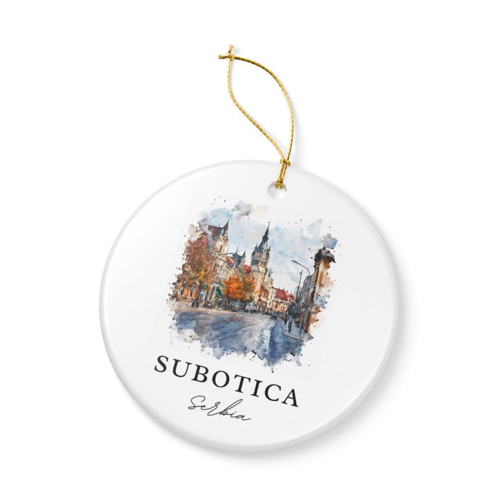 Subotica Serbia Ornament: Unique Subotica Souvenir, Subotica Serbia Xmas Decor, and Authentic Subotica Gift