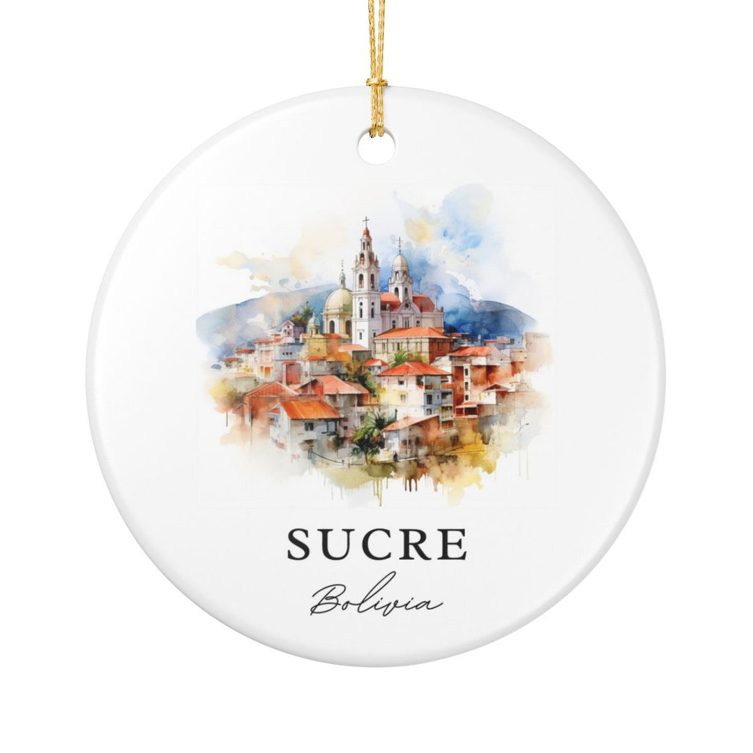 Sucre Bolivia Ornament: Unique Sucre Souvenir, Sucre Bolivia Xmas Decor, and Authentic Sucre Gift