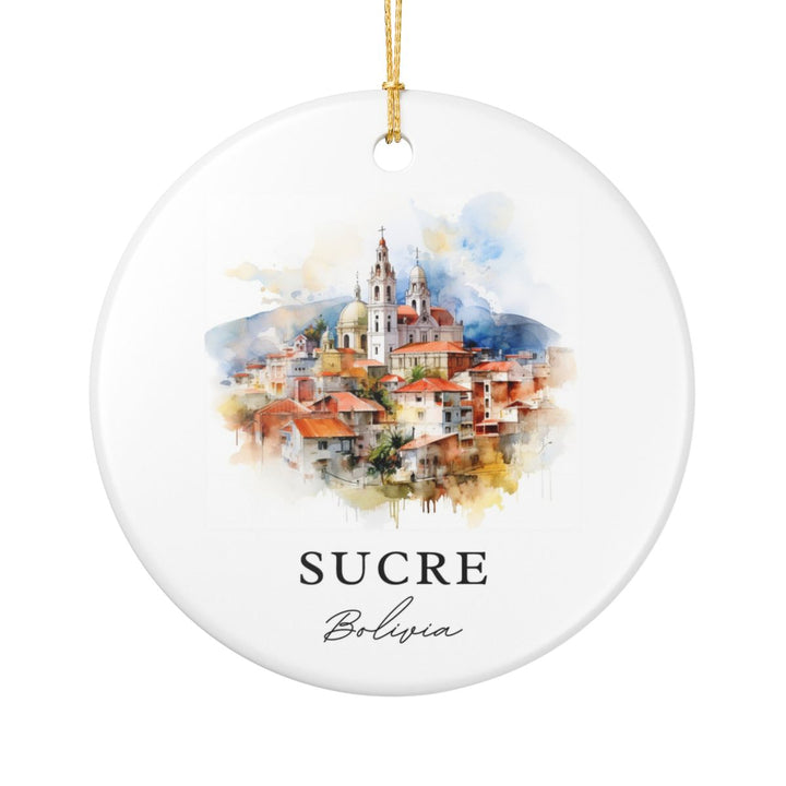 Sucre Bolivia Ornament: Unique Sucre Souvenir, Sucre Bolivia Xmas Decor, and Authentic Sucre Gift