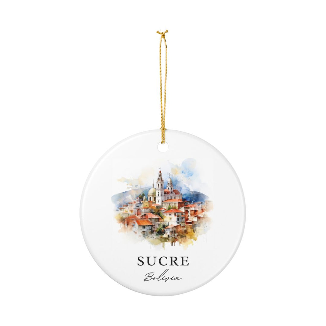 Sucre Bolivia Ornament: Unique Sucre Souvenir, Sucre Bolivia Xmas Decor, and Authentic Sucre Gift