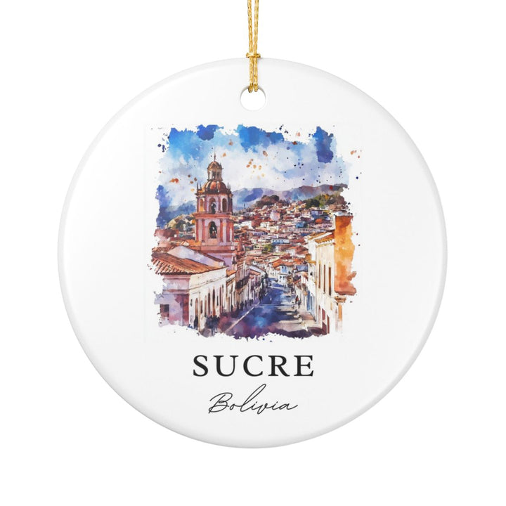 Sucre Bolivia Ornament: Unique Sucre Souvenir, Sucre Bolivia Xmas Decor, and Authentic Sucre Gift