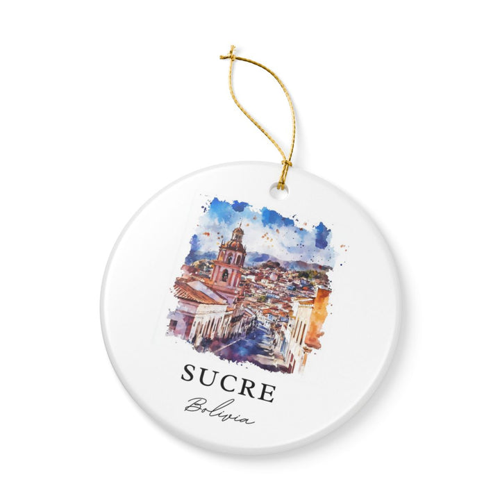 Sucre Bolivia Ornament: Unique Sucre Souvenir, Sucre Bolivia Xmas Decor, and Authentic Sucre Gift