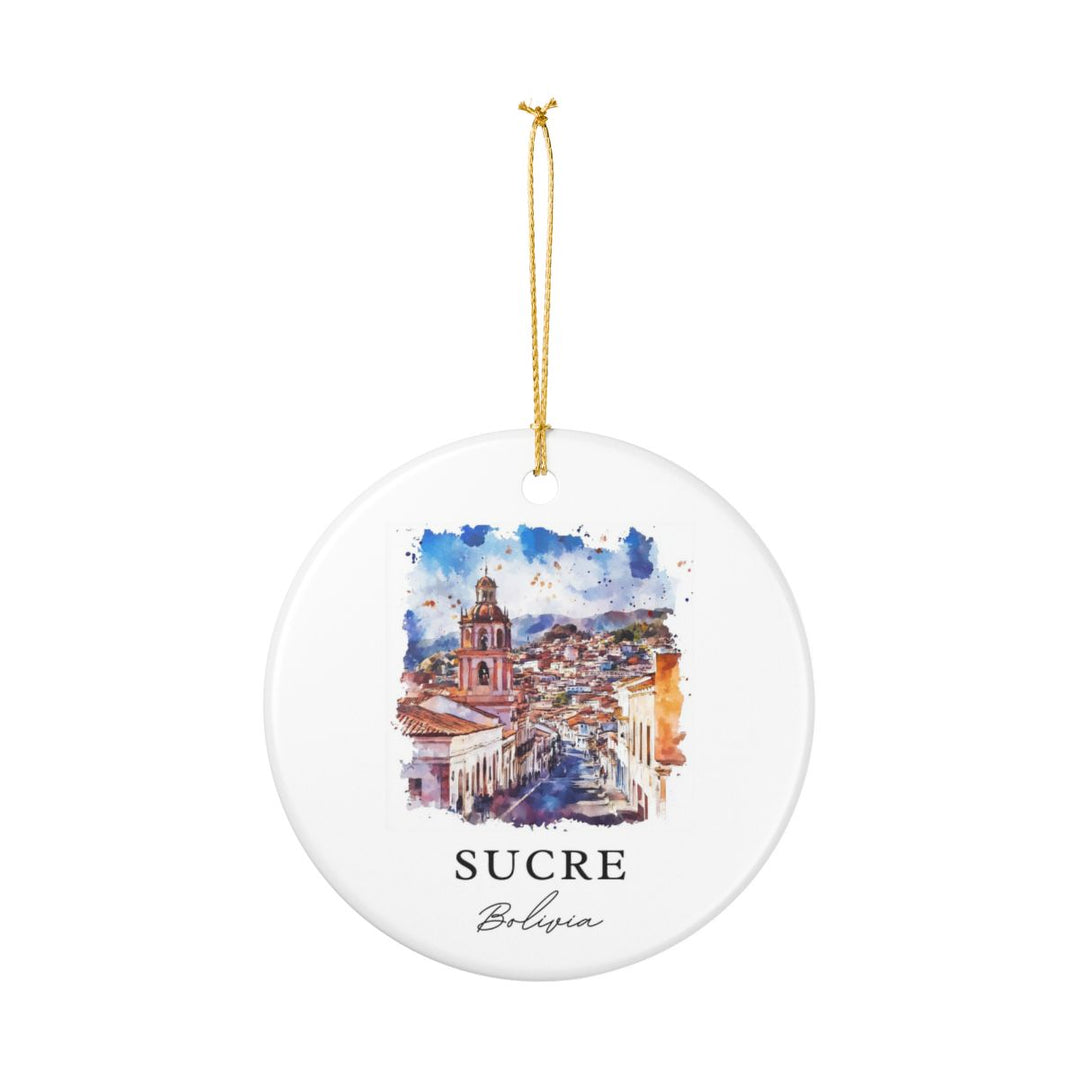 Sucre Bolivia Ornament: Unique Sucre Souvenir, Sucre Bolivia Xmas Decor, and Authentic Sucre Gift
