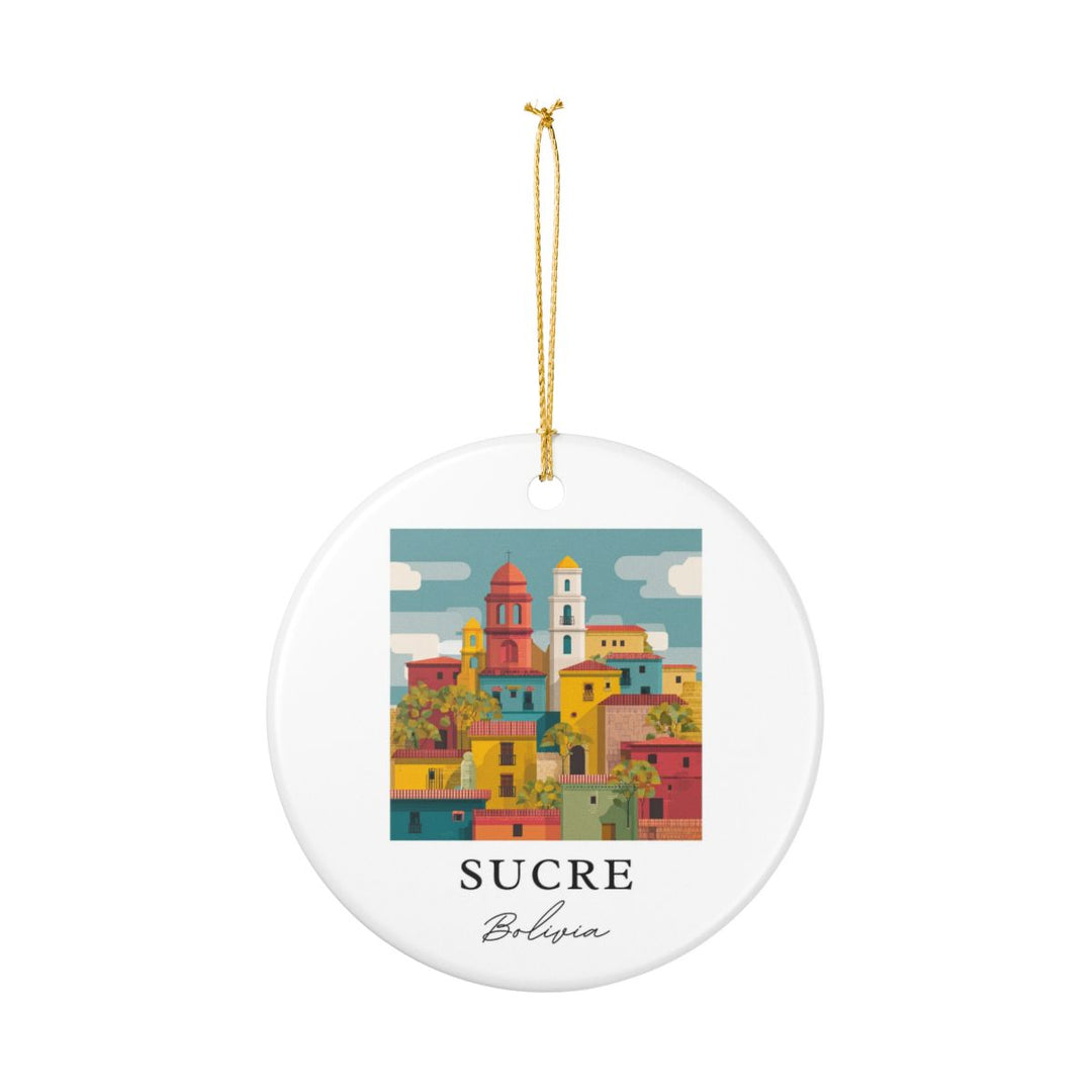 Sucre Bolivia Ornament: Unique Sucre Souvenir, Sucre Bolivia Xmas Decor, and Authentic Sucre Gift