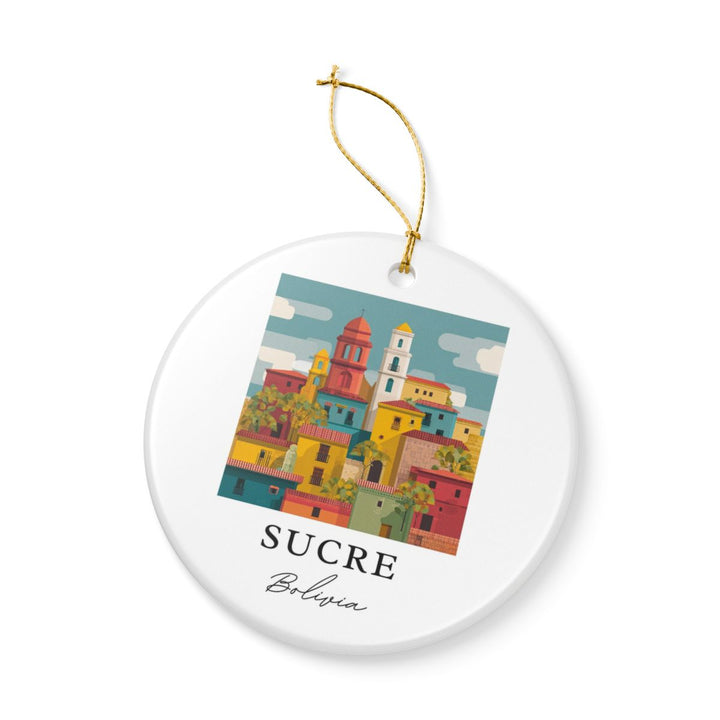 Sucre Bolivia Ornament: Unique Sucre Souvenir, Sucre Bolivia Xmas Decor, and Authentic Sucre Gift