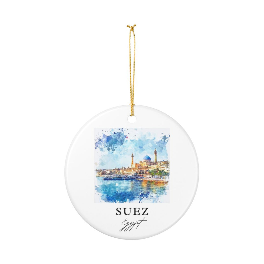 Suez Egypt Ornament: Unique Suez Souvenir, Suez Egypt Xmas Decor, and Authentic Suez Gift