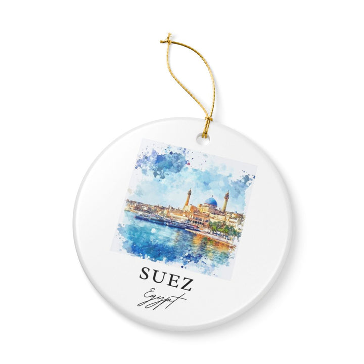 Suez Egypt Ornament: Unique Suez Souvenir, Suez Egypt Xmas Decor, and Authentic Suez Gift