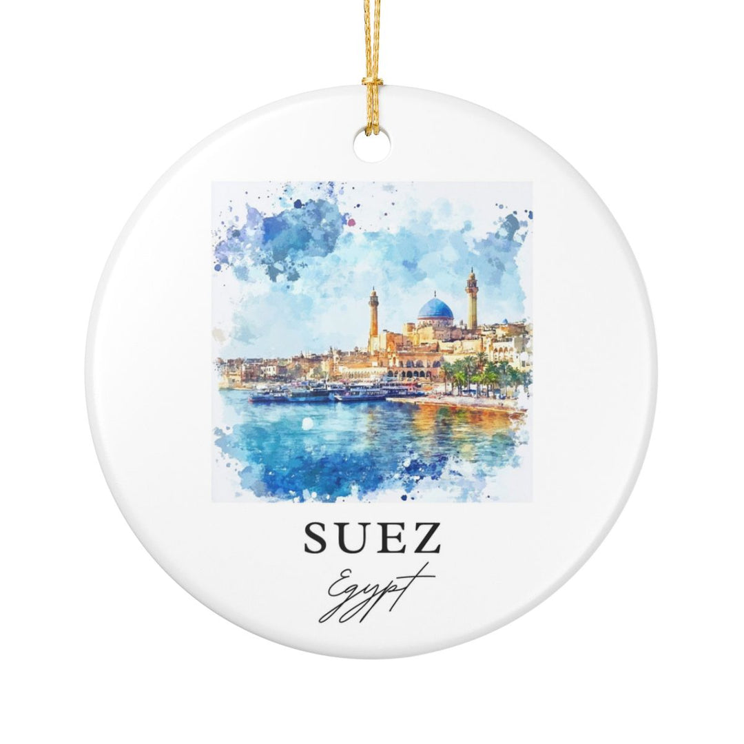 Suez Egypt Ornament: Unique Suez Souvenir, Suez Egypt Xmas Decor, and Authentic Suez Gift