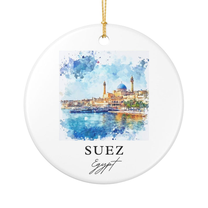 Suez Egypt Ornament: Unique Suez Souvenir, Suez Egypt Xmas Decor, and Authentic Suez Gift