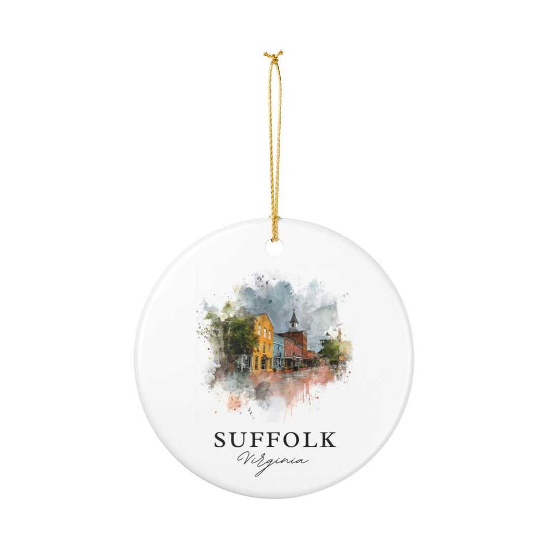 Suffolk Virginia USA Ornament: Unique Suffolk Souvenir, Suffolk Virginia Xmas Decor, and Authentic Suffolk Gift