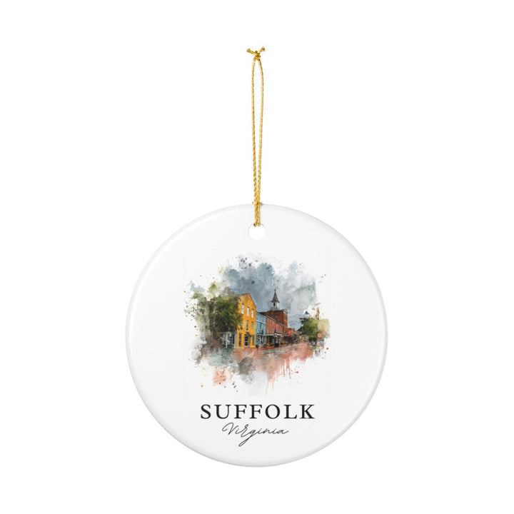 Suffolk Virginia USA Ornament: Unique Suffolk Souvenir, Suffolk Virginia Xmas Decor, and Authentic Suffolk Gift
