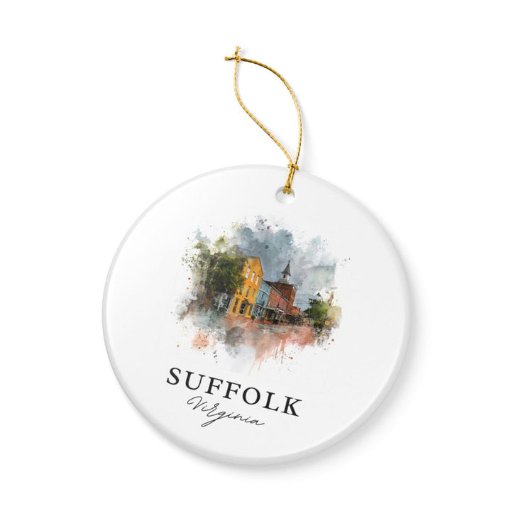 Suffolk Virginia USA Ornament: Unique Suffolk Souvenir, Suffolk Virginia Xmas Decor, and Authentic Suffolk Gift