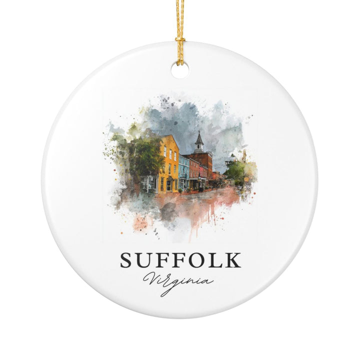 Suffolk Virginia USA Ornament: Unique Suffolk Souvenir, Suffolk Virginia Xmas Decor, and Authentic Suffolk Gift