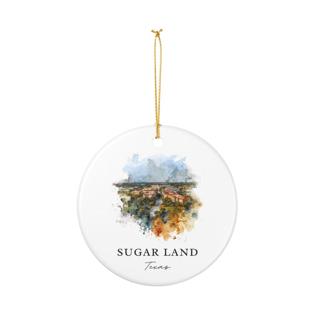 Sugar Land Texas Ornament: Unique Sugar Land Souvenir, Sugar Land Texas Xmas Decor, and Authentic Sugar Land Gift