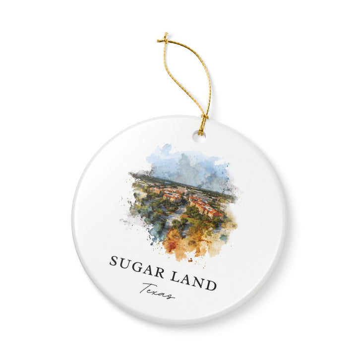Sugar Land Texas Ornament: Unique Sugar Land Souvenir, Sugar Land Texas Xmas Decor, and Authentic Sugar Land Gift