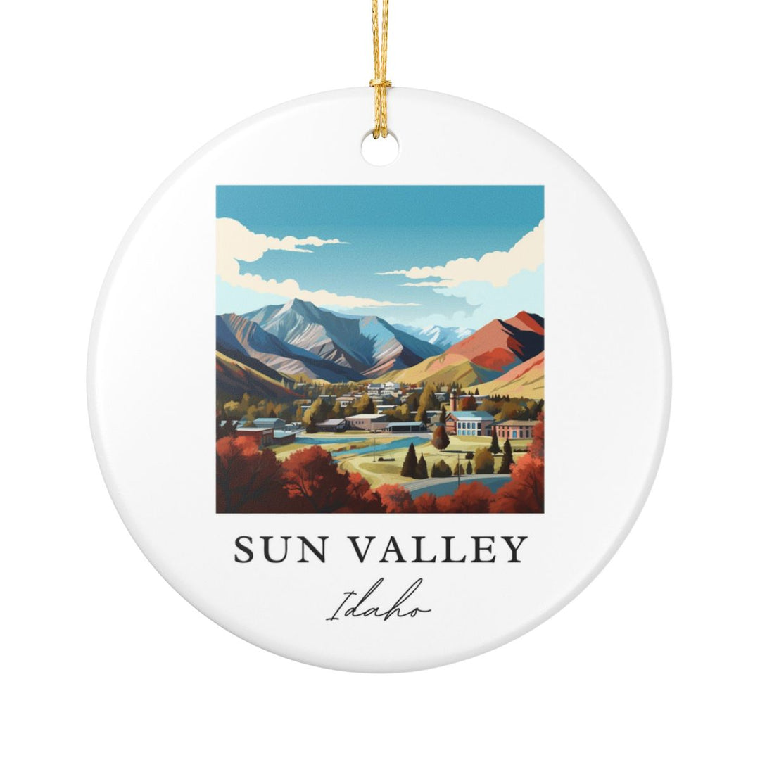 Sun Valley Idaho USA Ornament: Unique Sun Valley Souvenir, Sun Valley Idaho Xmas Decor, and Authentic Sun Valley Gift