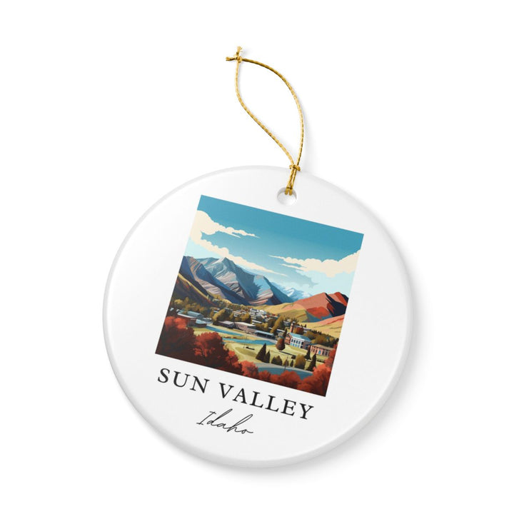 Sun Valley Idaho USA Ornament: Unique Sun Valley Souvenir, Sun Valley Idaho Xmas Decor, and Authentic Sun Valley Gift