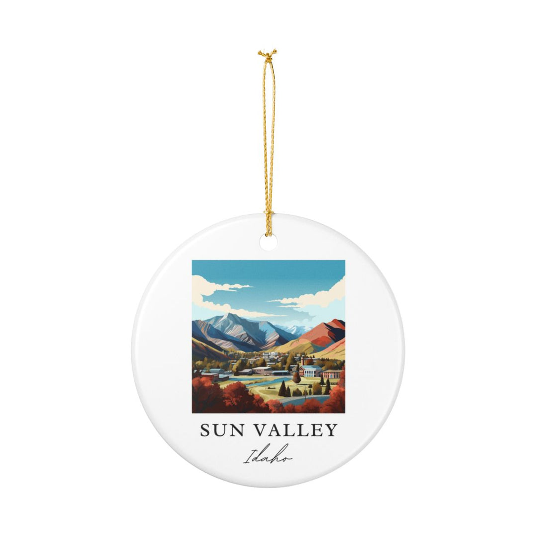 Sun Valley Idaho USA Ornament: Unique Sun Valley Souvenir, Sun Valley Idaho Xmas Decor, and Authentic Sun Valley Gift