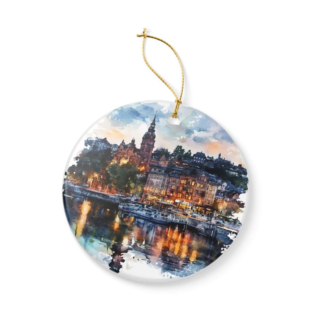 Sundsvall Sweden Ornament: Unique Sundsvall Souvenir, Sundsvall Sweden Xmas Decor, and Authentic Sundsvall Gift