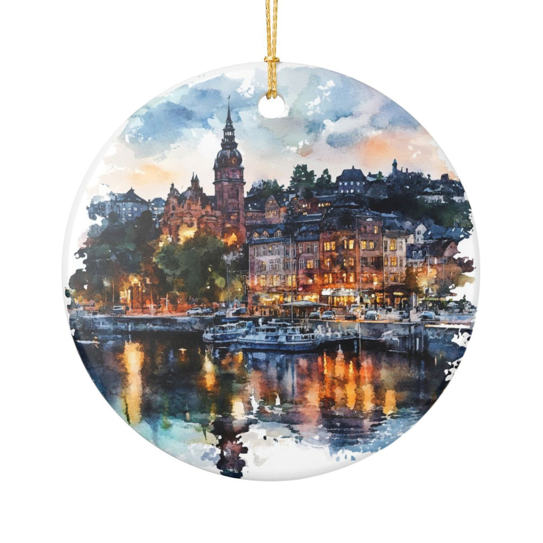 Sundsvall Sweden Ornament: Unique Sundsvall Souvenir, Sundsvall Sweden Xmas Decor, and Authentic Sundsvall Gift