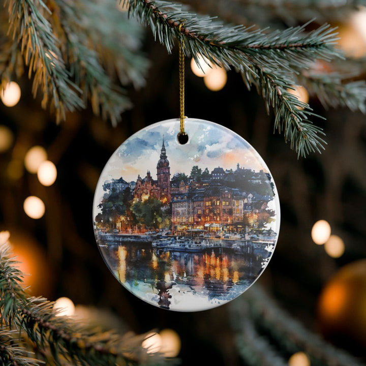 Sundsvall Sweden Ornament: Unique Sundsvall Souvenir, Sundsvall Sweden Xmas Decor, and Authentic Sundsvall Gift