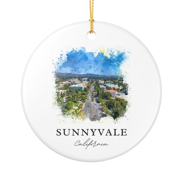 Sunnyvale California Ornament: Unique Sunnyvale California Souvenir, Sunnyvale California Xmas Decor, and Authentic Sunnyvale California Gift