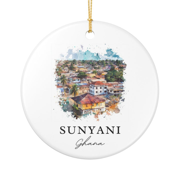 Sunyani Ghana Ornament: Unique Sunyani Souvenir, Sunyani Ghana Xmas Decor, and Authentic Sunyani Gift