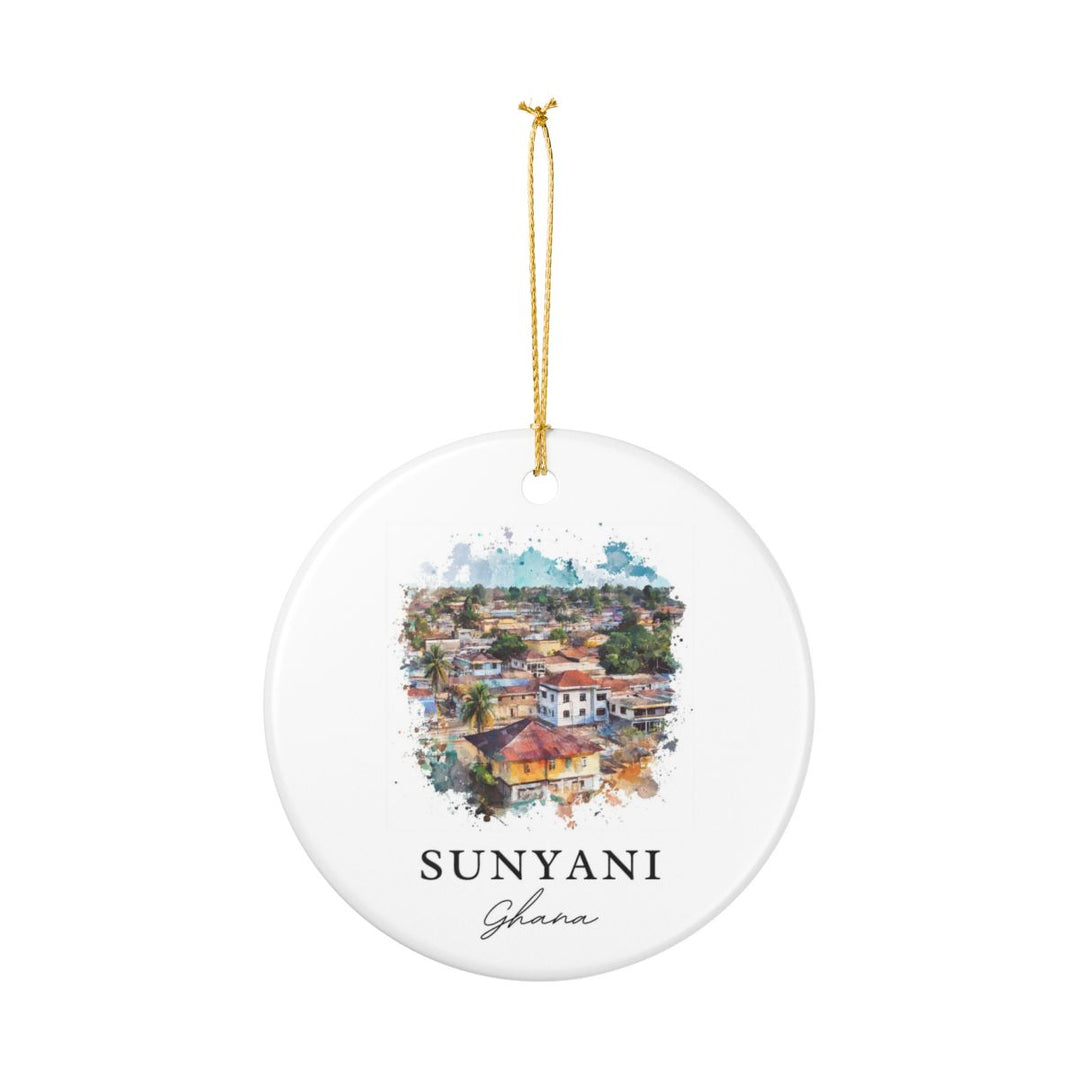 Sunyani Ghana Ornament: Unique Sunyani Souvenir, Sunyani Ghana Xmas Decor, and Authentic Sunyani Gift