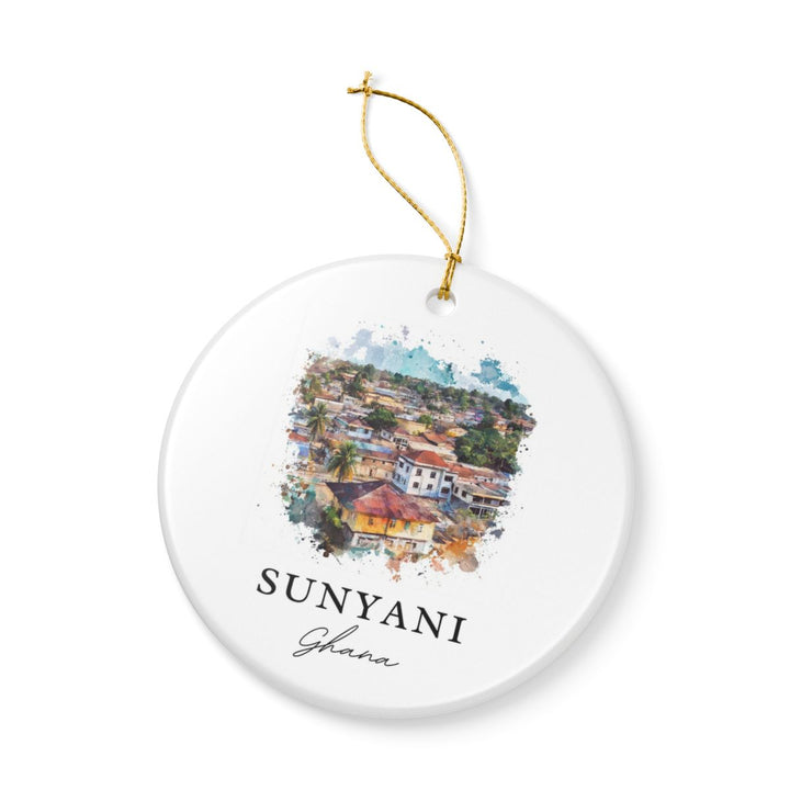 Sunyani Ghana Ornament: Unique Sunyani Souvenir, Sunyani Ghana Xmas Decor, and Authentic Sunyani Gift