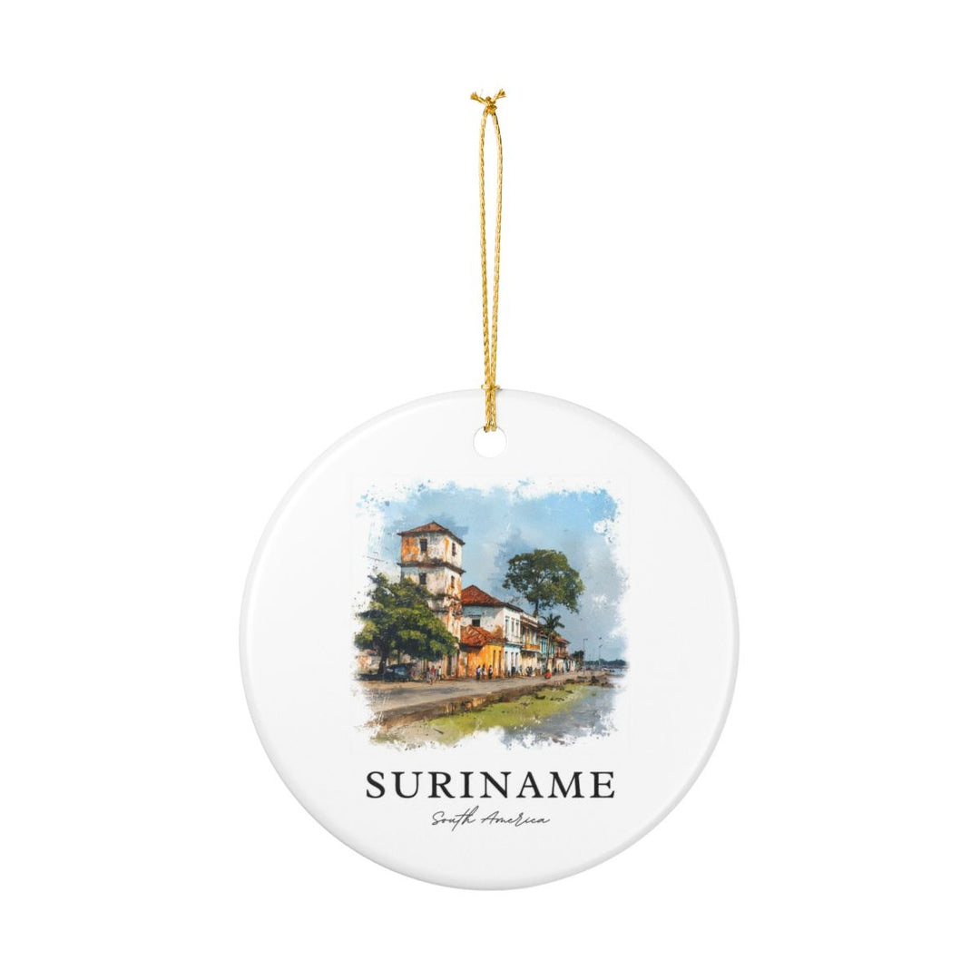 Suriname Ornament: Unique Suriname Souvenir, Suriname Xmas Decor, and Authentic Suriname Gift