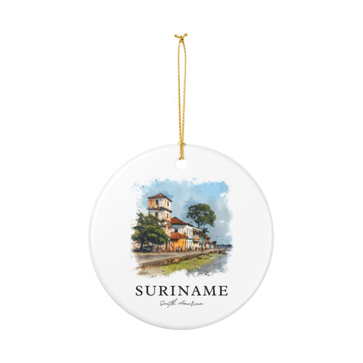 Suriname Ornament: Unique Suriname Souvenir, Suriname Xmas Decor, and Authentic Suriname Gift