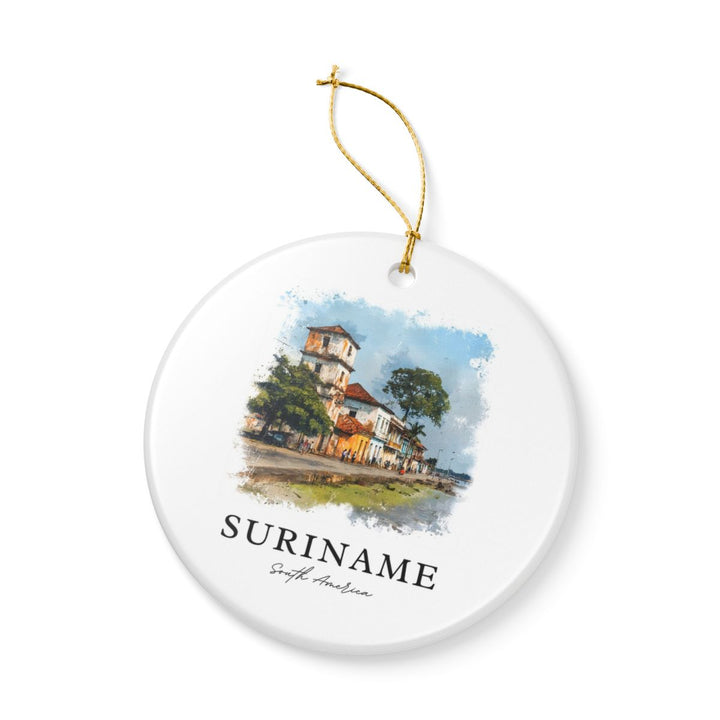 Suriname Ornament: Unique Suriname Souvenir, Suriname Xmas Decor, and Authentic Suriname Gift