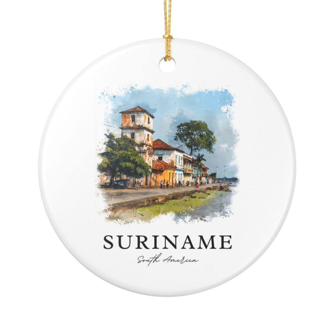 Suriname Ornament: Unique Suriname Souvenir, Suriname Xmas Decor, and Authentic Suriname Gift
