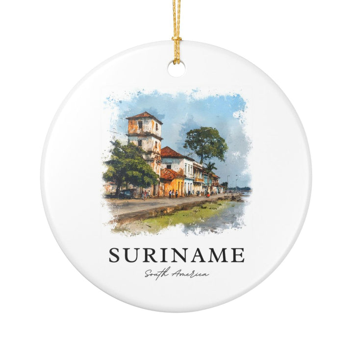 Suriname Ornament: Unique Suriname Souvenir, Suriname Xmas Decor, and Authentic Suriname Gift